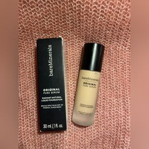 Bare Minerals Original Vegan Serum Foundation in Fair Cool 1.5, Swatched Once